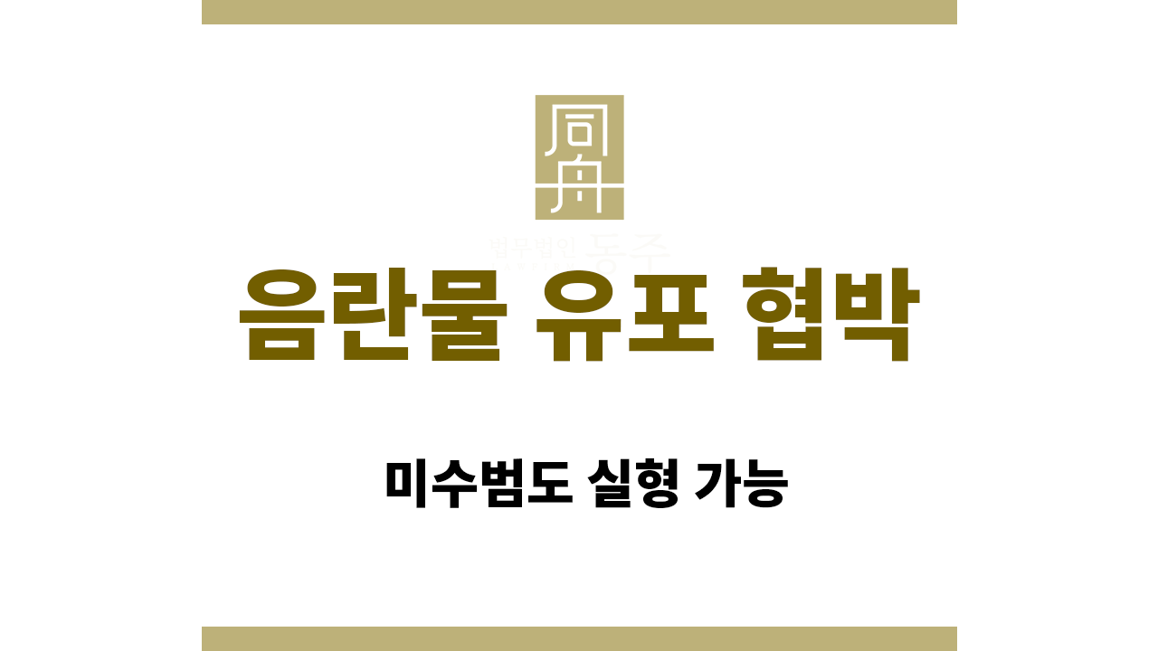 음란물 유포 협박｜미수범도 실형 가능