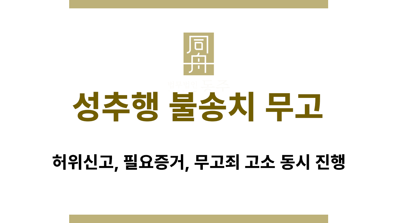성추행 허위신고 불송치 판단 기준 설명