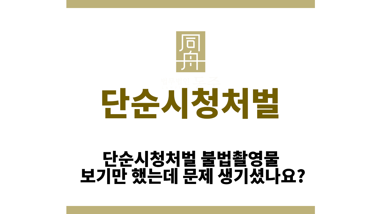 단순시청처벌